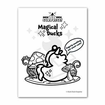 Limited Edition Flock 1 Magical Ducks™ Ciera the Unicorn Duck™ Printable Coloring Page (PDF Download